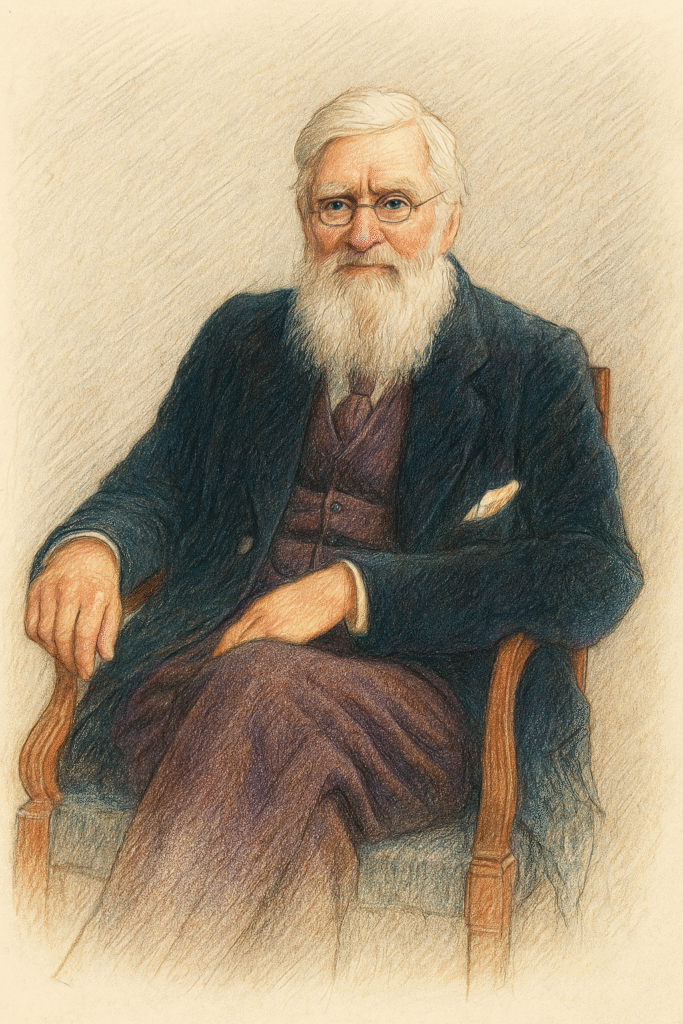 Stylised portrait of Alfred Russel Wallace - OCR A Level Biology revision