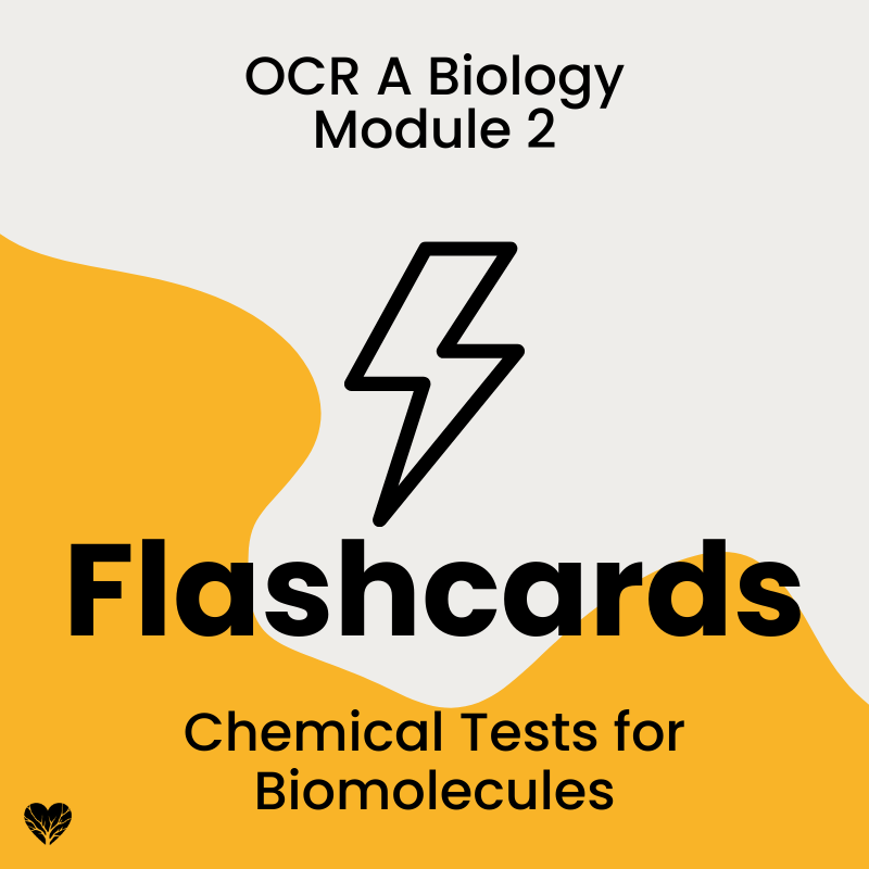 Flashcards: Chemical Tests for Biomolecules Cover OCR A Level Biology Flashcards: Chemical Tests for Biomolecules
