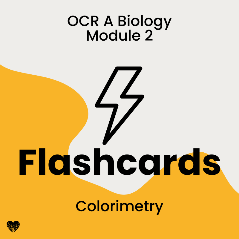 Flashcards: Colorimetry Cover OCR A Level Biology Flashcards: Colorimetry