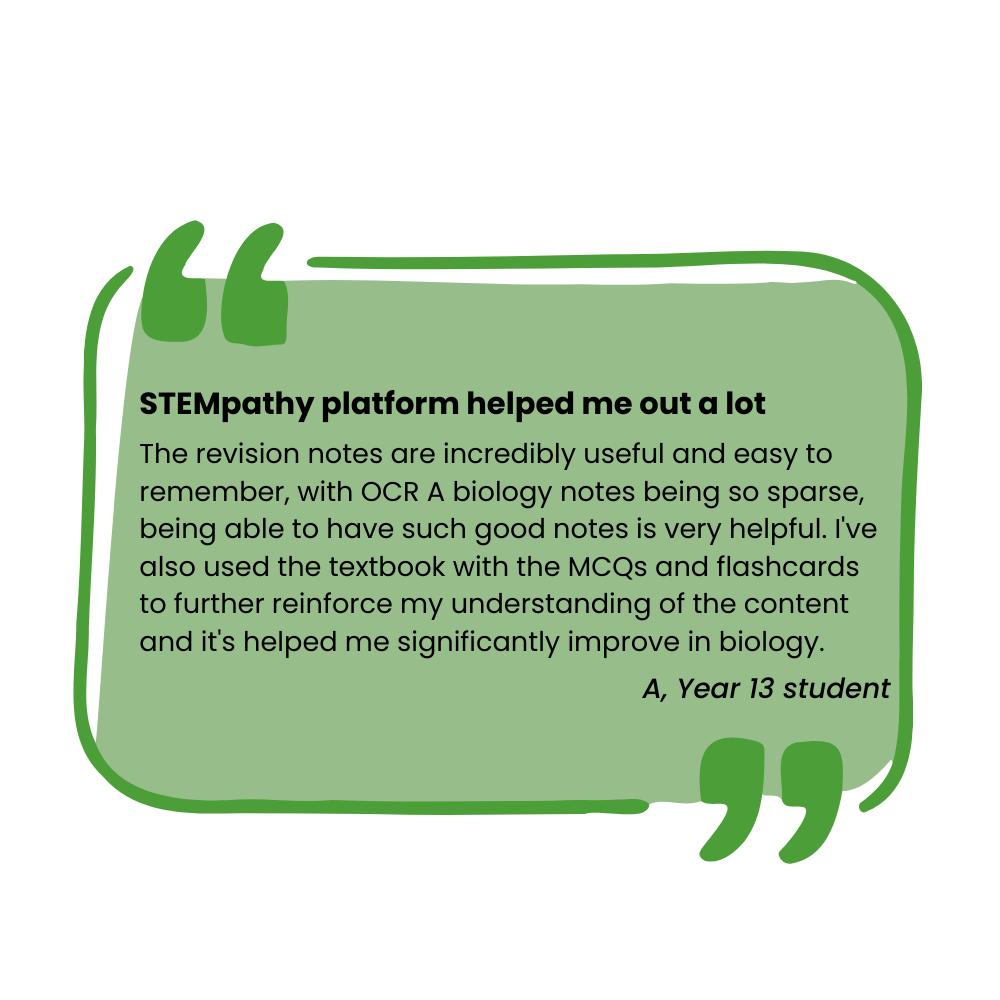 OCR A level Biology STEMpathy review quote