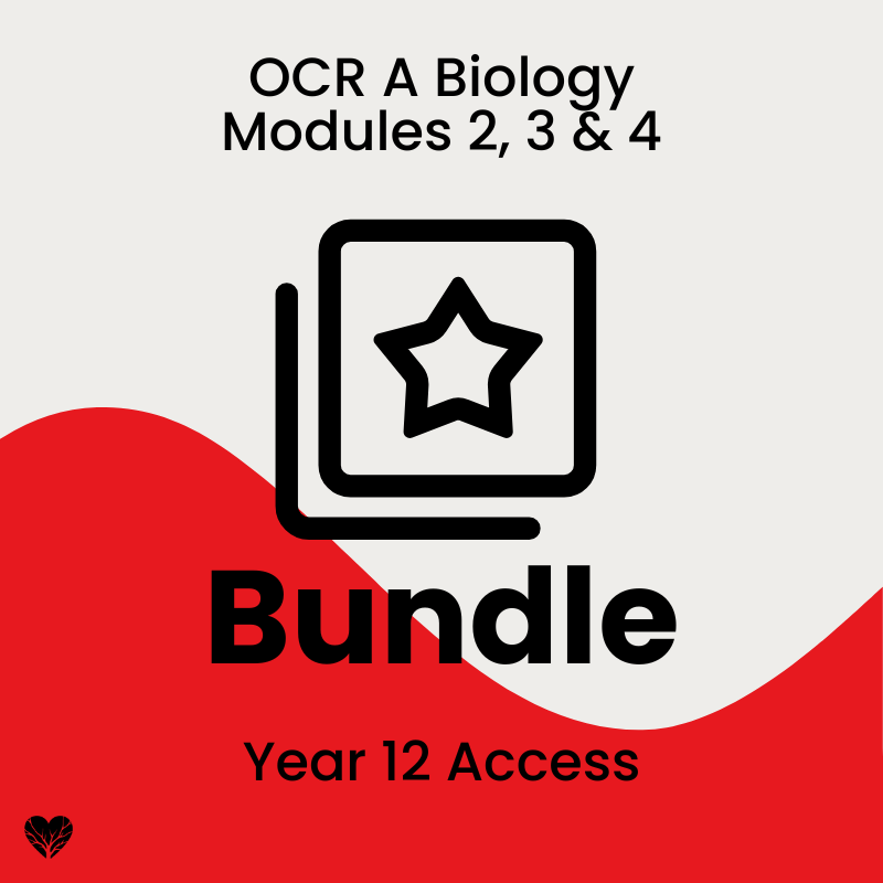 Year 12 OCR A Level Biology Access – textbook, MCQs, flashcards and diagrams for Modules 2, 3 and 4